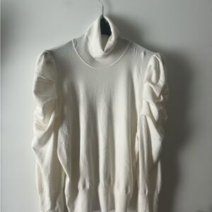 Glamour Elegant Cream Turtleneck Sweater,Size 2X, Pre-owned